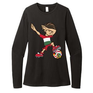 Dabbing Boy Hungary Flag Hungarian Culture Womens CVC Long Sleeve Shirt