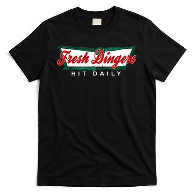 Don't Bunt Hit Fresh Dingers Funny Baseball Softball Game T-Shirt