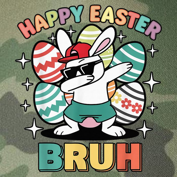 Dab Bunny Happy Easter Bruh Meme Legacy Tie Dye Trucker Hat