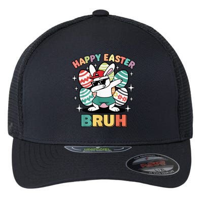 Dab Bunny Happy Easter Bruh Meme Flexfit Unipanel Trucker Cap