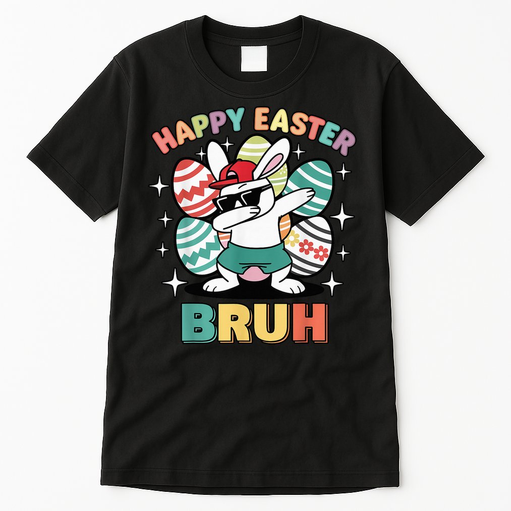 Dab Bunny Happy Easter Bruh Meme Tall T-Shirt
