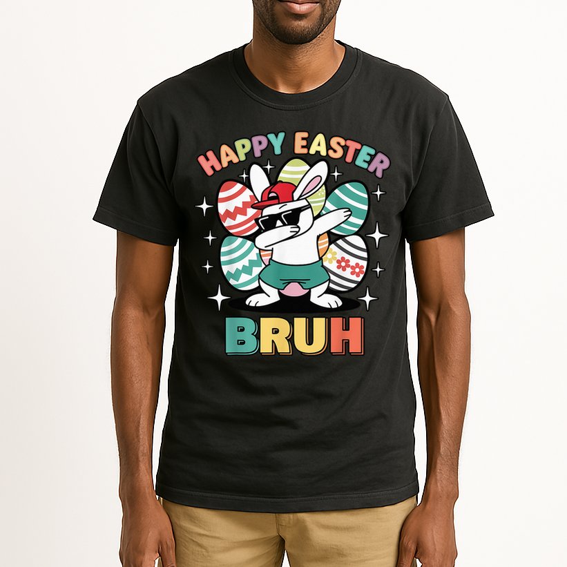 Dab Bunny Happy Easter Bruh Meme Tall T-Shirt