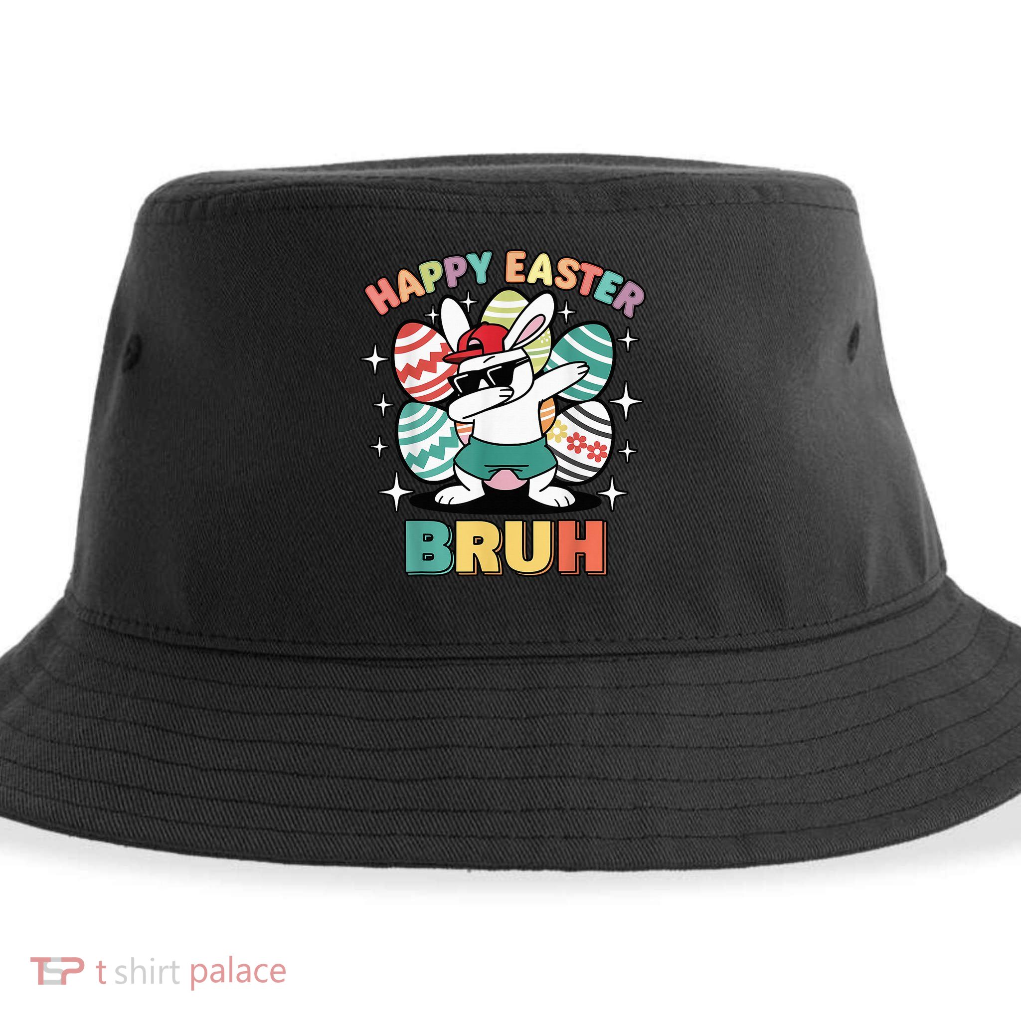 Dab Bunny Happy Easter Bruh Meme Sustainable Bucket Hat