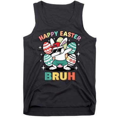 Dab Bunny Happy Easter Bruh Meme Tank Top
