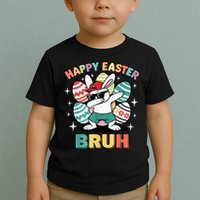 Dab Bunny Happy Easter Bruh Meme Toddler T-Shirt