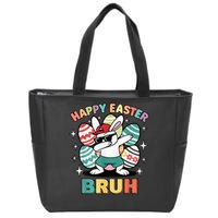 Dab Bunny Happy Easter Bruh Meme Zip Tote Bag