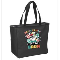 Dab Bunny Happy Easter Bruh Meme Zip Tote Bag