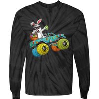 Dabbing Bunny Happy Easter Monster Truck Lovers Tie-Dye Long Sleeve Shirt