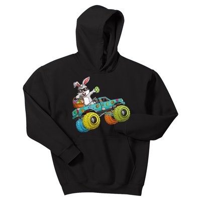 Dabbing Bunny Happy Easter Monster Truck Lovers Kids Hoodie