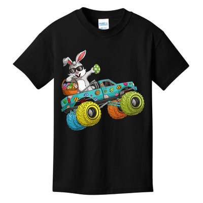 Dabbing Bunny Happy Easter Monster Truck Lovers Kids T-Shirt