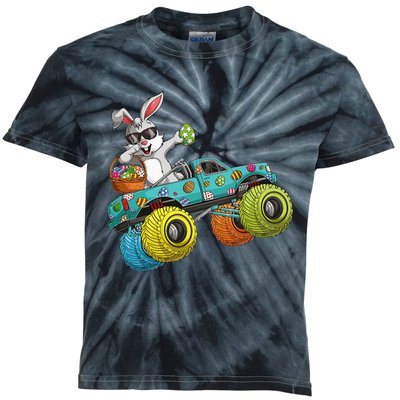 Dabbing Bunny Happy Easter Monster Truck Lovers Kids Tie-Dye T-Shirt