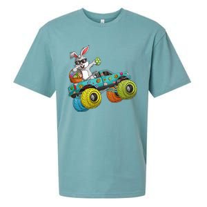 Dabbing Bunny Happy Easter Monster Truck Lovers Sueded Cloud Jersey T-Shirt