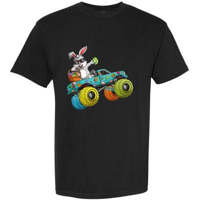 Dabbing Bunny Happy Easter Monster Truck Lovers Garment-Dyed Heavyweight T-Shirt