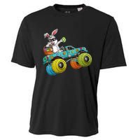 Dabbing Bunny Happy Easter Monster Truck Lovers Cooling Performance Crew T-Shirt