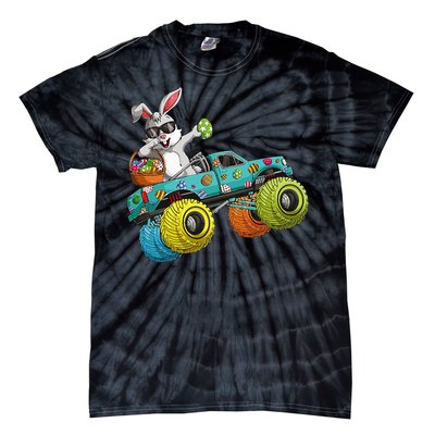 Dabbing Bunny Happy Easter Monster Truck Lovers Tie-Dye T-Shirt