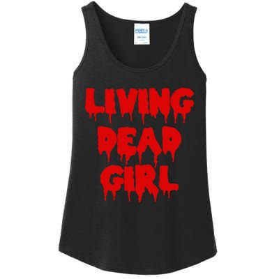 Dripping Blood Halloween Zombie Movie Living Dead Girl Ladies Essential Tank