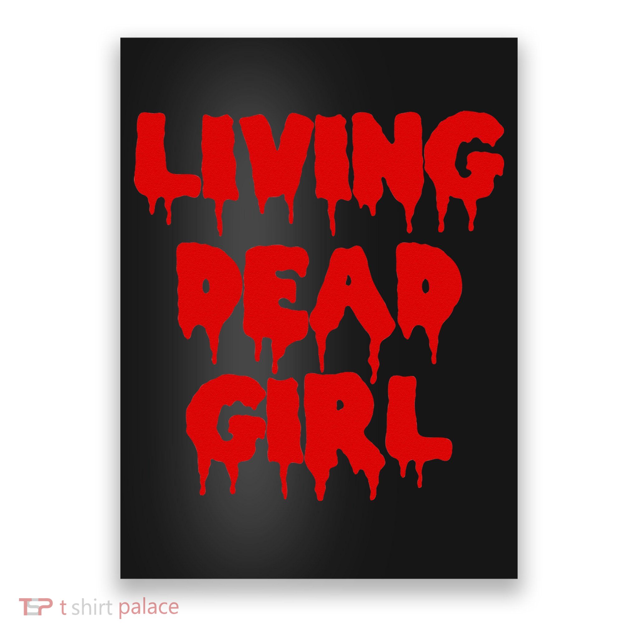 Dripping Blood Halloween Zombie Movie Living Dead Girl Poster