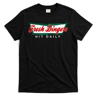 Don't Bunt Hit Fresh Dingers Funny Baseball Softball Game T-Shirt