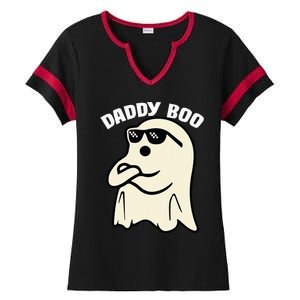 Daddy Boo Halloween Family Matching Costume Ghost Dad 2024 Ladies Halftime Notch Neck Tee