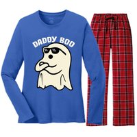 Daddy Boo Halloween Family Matching Costume Ghost Dad 2024 Women's Long Sleeve Flannel Pajama Set 