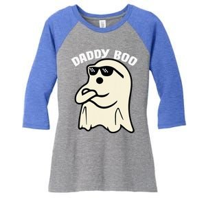 Daddy Boo Halloween Family Matching Costume Ghost Dad 2024 Women's Tri-Blend 3/4-Sleeve Raglan Shirt