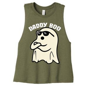 Daddy Boo Halloween Family Matching Costume Ghost Dad 2024 Women's Racerback Cropped Tank