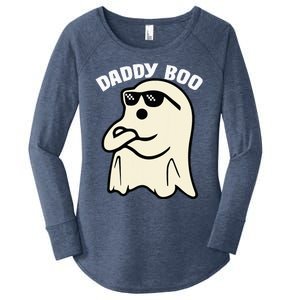 Daddy Boo Halloween Family Matching Costume Ghost Dad 2024 Women's Perfect Tri Tunic Long Sleeve Shirt