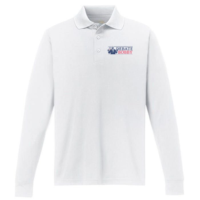 Debate Bobby I Am A Kennedy Democrat 2024 Performance Long Sleeve Polo