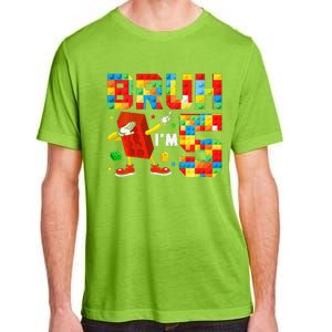 Dabbing Bruh IM 5 Year Old 5th Birthday Boy Building Blocks Adult ChromaSoft Performance T-Shirt