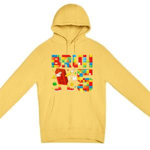 Dabbing Bruh IM 5 Year Old 5th Birthday Boy Building Blocks Premium Pullover Hoodie