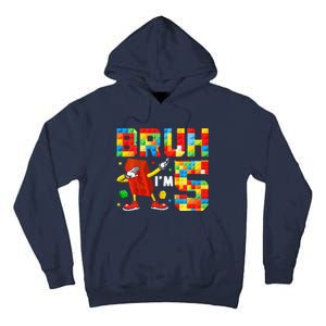 Dabbing Bruh IM 5 Year Old 5th Birthday Boy Building Blocks Tall Hoodie