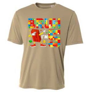 Dabbing Bruh IM 5 Year Old 5th Birthday Boy Building Blocks Cooling Performance Crew T-Shirt