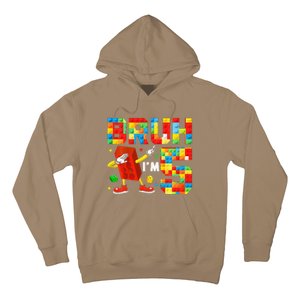 Dabbing Bruh IM 5 Year Old 5th Birthday Boy Building Blocks Hoodie