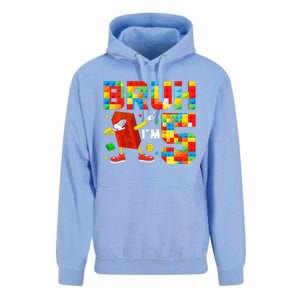 Dabbing Bruh IM 5 Year Old 5th Birthday Boy Building Blocks Unisex Surf Hoodie