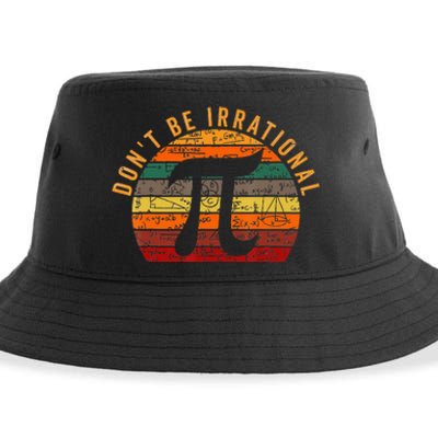 Don't Be Irrational Symbol Pi Day Joke Math Teacher Sustainable Bucket Hat