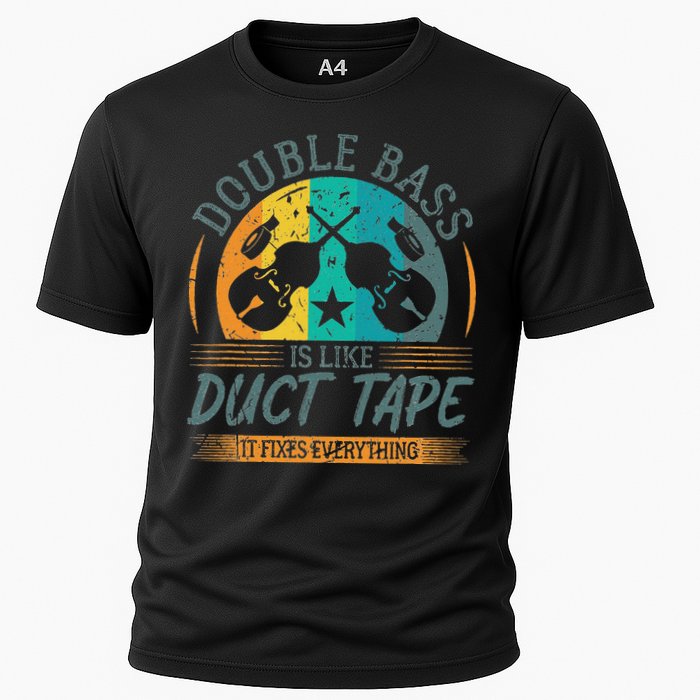 Double Bass Is Like Duct Tape Upright Bass Contrabass Player Cooling Performance Crew T-Shirt