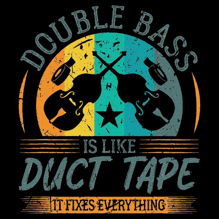 Double Bass Is Like Duct Tape Upright Bass Contrabass Player Backpack