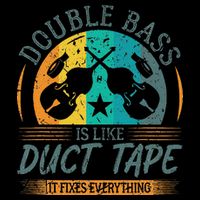 Double Bass Is Like Duct Tape Upright Bass Contrabass Player 7-Panel Snapback Hat