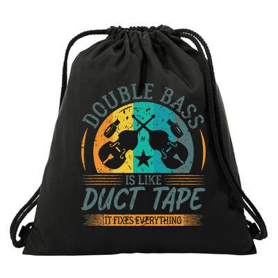 Double Bass Is Like Duct Tape Upright Bass Contrabass Player Drawstring Bag
