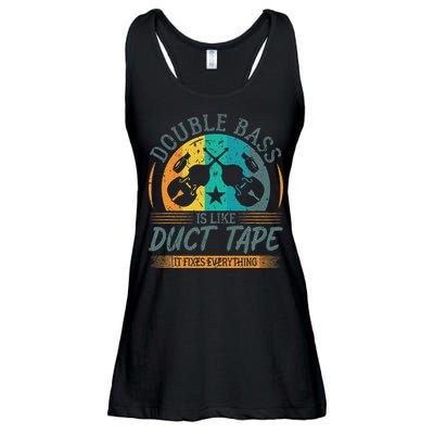 Double Bass Is Like Duct Tape Upright Bass Contrabass Player Ladies Essential Flowy Tank