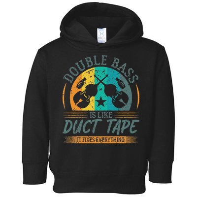 Double Bass Is Like Duct Tape Upright Bass Contrabass Player Toddler Hoodie