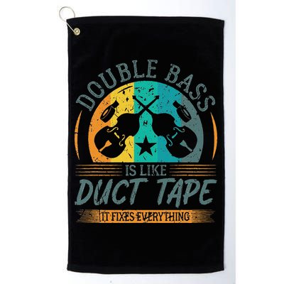 Double Bass Is Like Duct Tape Upright Bass Contrabass Player Golf Towel