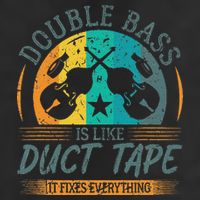 Double Bass Is Like Duct Tape Upright Bass Contrabass Player Golf Towel