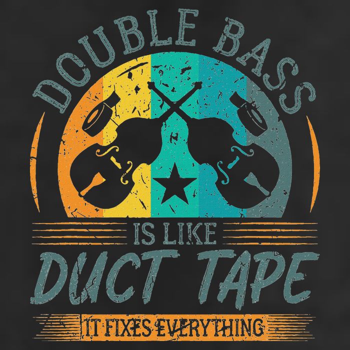 Double Bass Is Like Duct Tape Upright Bass Contrabass Player Golf Towel