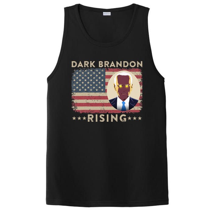 Dark Brandon is Rising Dark Brandon Rises Pro Biden USA Flag PosiCharge Competitor Tank