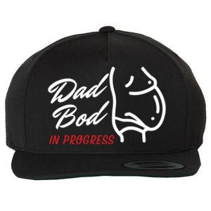 Dad Bod In Progress ItS A Father Figure Gift Wool Snapback Cap