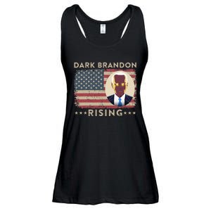 Dark Brandon is Rising Dark Brandon Rises Pro Biden USA Flag Ladies Essential Flowy Tank