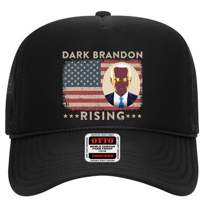 Dark Brandon is Rising Dark Brandon Rises Pro Biden USA Flag Trucker Hat