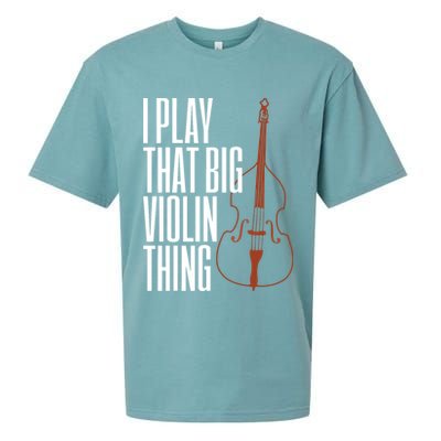 Double Bass I Play That Big Violin Thing Funny Gift Sueded Cloud Jersey T-Shirt
