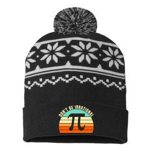 Don't Be Irrational, Symbol Pi Day Math, Happy Pi Irrational USA-Made Snowflake Beanie